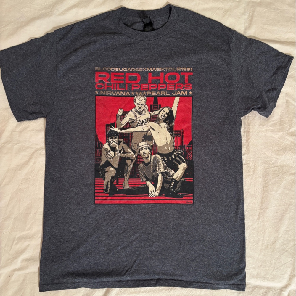 Red Hot Chili Peppers RHCP Dark Gray T Shirt